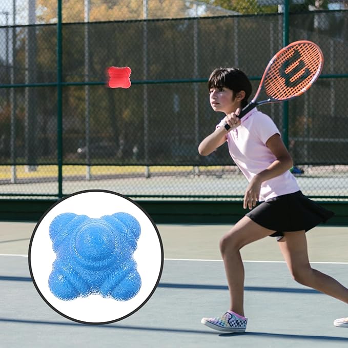 6pcs Hexagonal Reaction Balls Agility Trainer TPR Fitness Balls for Hand Eye Coordination Speed Reflex Training Baseball Accessories