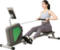 Magnetic Rowing Machine for Home, Quiet Foldable Rower with 8-Level Resistance, LCD Monitor & Tablet Holder, Full-Body Low-Impact Cardio Workout Equipment (SRM2000)