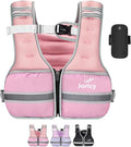 Weighted Vest Woman Men 6lb 8lb 10lb 12lb 14lb 16lb 20lb 25lb 30lb Weight Vest Zipper Front Rucking Vests With Reflective Strips for Walking Running Workout Strength Training Weight Loss Women