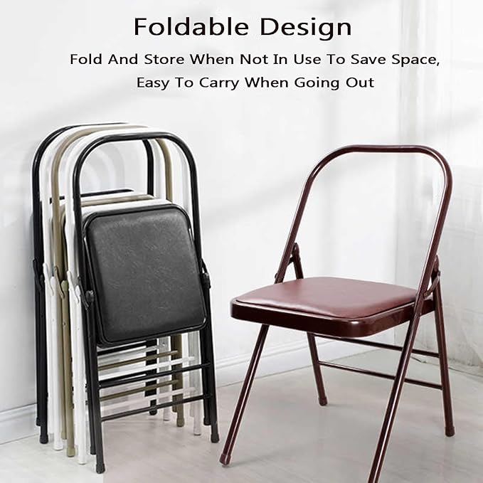 Yoga Chair,PU Seat Surface is Comfortable and Soft Double Beam Pilates Chair,for Home Office Dining Indoor Outdoor(Color3)