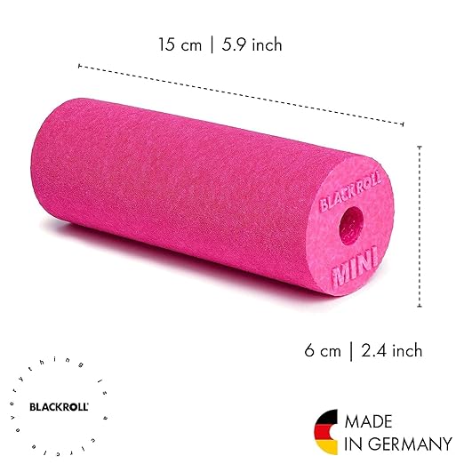 BLACKROLL - Mini Foam Roller, Massage Tool for Feet, Hands, and Arms, Ideal for Travel Size and Targeted Myofascial Release, for Exercise, Massage, and Muscle Recovery, 6" x 2", Pink