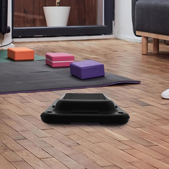 Balacoo Yoga Step Base Plate and Stabilizer Support Tray Black, Non-slip Exercise Step Platform Foundation Holder for Home Aerobic Workouts and Fitness Training