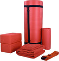 BalanceFrom 7-Piece Yoga Set with 71x24x1 Inches Extra Thick Mat and Carrying Sling – Includes 2 Blocks, Stretch Strap, 2 Towels, and Knee Pad for Home, Studio, and Gym Workouts