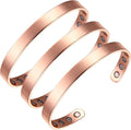 Earth Therapy Minimalist Design Magnetic Field Cuff Bracelets for Men & Women - Ultra Strength - Adjustable