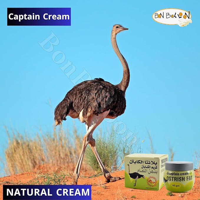 bonballoon (1 Psc) Cream Ostrich Ostrish Fat Cream El Captain Natural Herbal (2.11 oz / 60 gm)