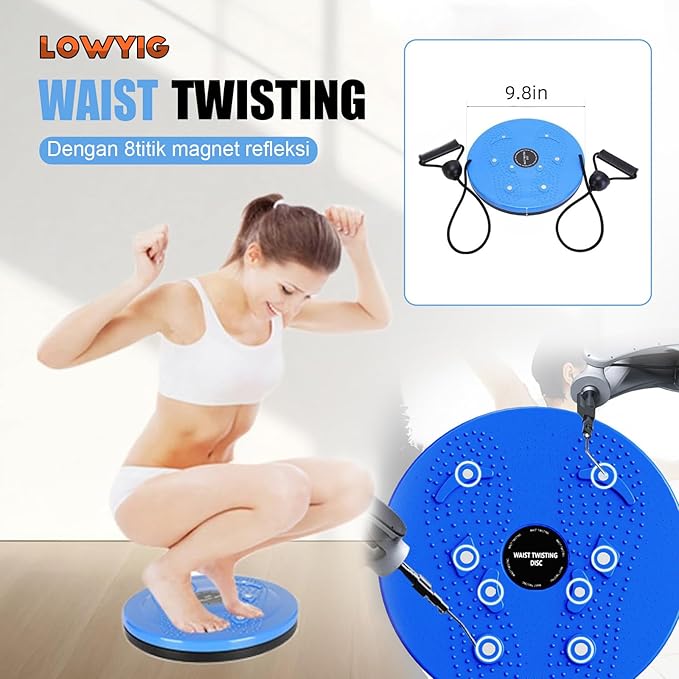 Waist Whisper Disc Ab Twister Board for Exercise Body Shaping Waist Twisting Disc for Slimming and Strengthening & Stomach Exercise Equipment Ab Twist Waist Disc Board Waistwhisper(Black)