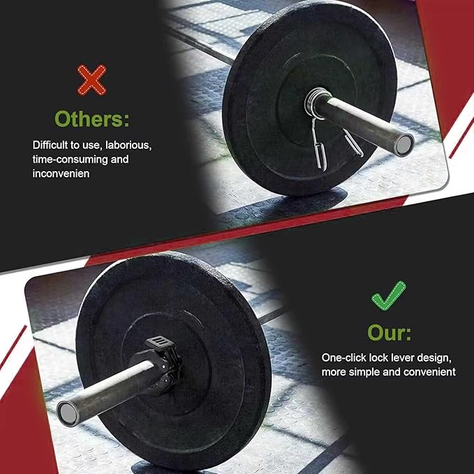 4 Pack Dumbbell Barbell Clamps 30mm, Quick Release Weight Bar Collars, Secure Locking Barbell Clips for Weightlifting, Workout, Strength Training & Fitness Accessories