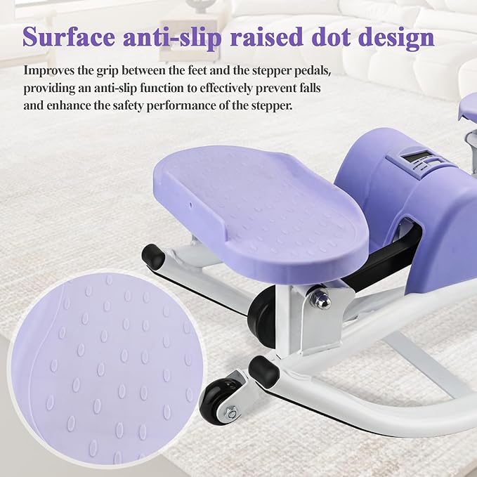 Rock Stepper, Side to Side Rocker Stepper Machine, Low-Impact Lateral Steppers for Knees and Joints, U-Shaped Rock Stepper Machine for Home Workout