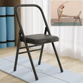 Folding Yoga Chair for Adults Pilates Chair Space-Saving Yoga AuxiliaryChair Balance Handstand Training Tool Premium YogaSupport for Home Workouts and Stretching(Black)