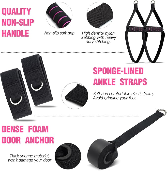 Pilates Bar Kit with Resistance Bands, Multifunctional Pilates Bar for Women & Men with Heavy-Duty Metal Adjustment Buckle, Pilates Home Equipment for Full Body Workouts
