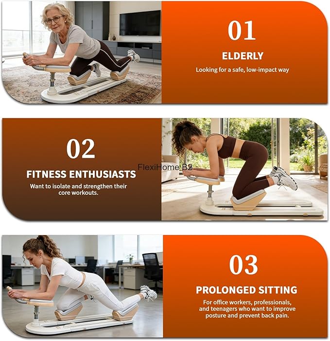 Spine Twist and Stretch Trainer, Adjustable Back Stretcher Machine, Detachable Waist Workout Equipment for Lower Back Pain Relief, Spine Decompression, Leg Stretching & Core Activation