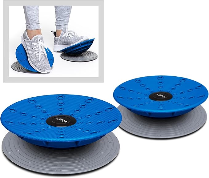 OPTP Dynamic Duo Balance & Stability Trainers (Pair) – Balance Trainer Set for Core Strength, Foot and Ankle Strengthening Equipment, Injury Recovery, Physical Therapy and Rehab Exercise - Includes Slip-Resistant Base