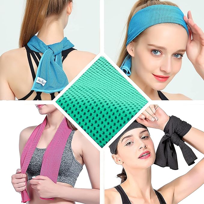 Pack of 20 Cooling Towel 40x12'' Ice Towel for Neck and Face Microfiber Chilly with Bag Breathable Yoga Gym Stay Cool Towels Sweat Rag for Workout Running Camping Pilates Beach, Red