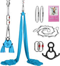 Aerial Silks Kit & Aerial Yoga Hammock - 11Yd Premium Fabric with Hardware - Easy Setup for Flying Yoga, Aerial Swing & Fitness - Supports Up to 14ft Rigging