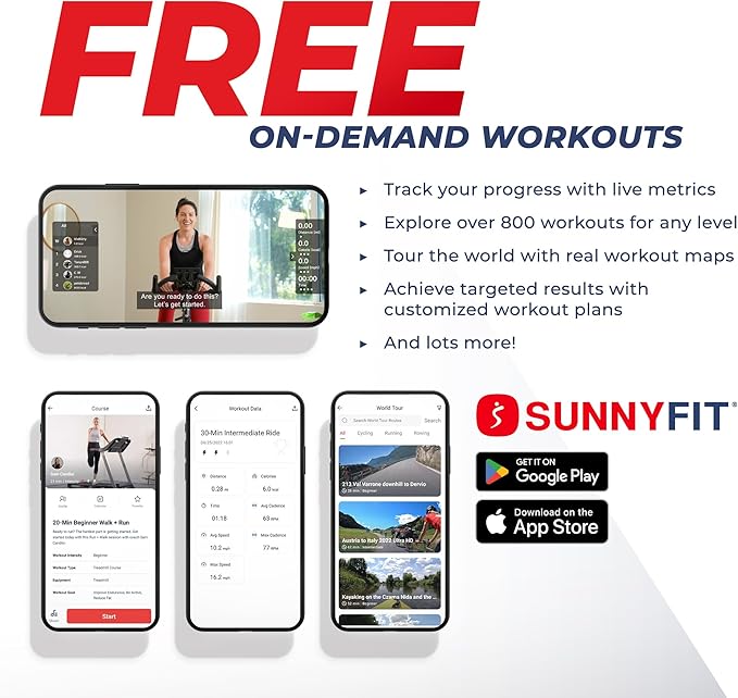 Sunny Health & Fitness Premium High-Intensity Smart Stepper Stair Climber, Commercial Grade, Cardio Workout Programs, Free SunnyFit App Bluetooth Connection, 350-400 LB Weight Capacity