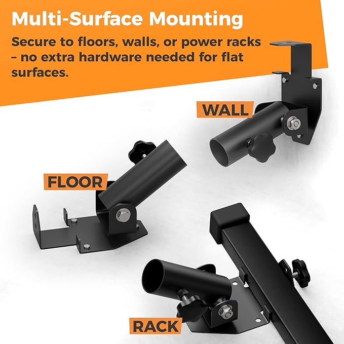EVERSTRONG T Bar Row Attachment with V Bar Attachment Landmine Handle - 360 Swivel Landmine Attachment for Barbell for Full-Body Workout in Home Gym - Small Spaces - Deadlifts Squats Landmine Stand