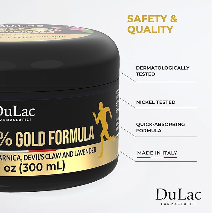 Dulàc - Arnica Body Massage Gel, Arnica Montana 98% Maximum Strength + Devil's Claw for Muscle Massage, Arnica Montana Complex 98% 10.14 Fl Oz, Gold Formula