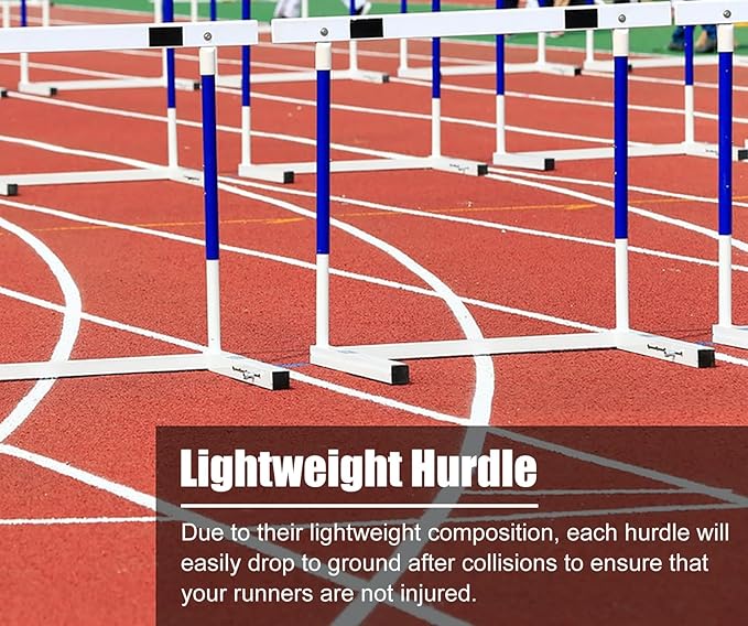 Track and Field Hurdles for Adult Athletes, Adjustable Height 30-42In Agility Hurdles, Outdoor Workout Training Pole Set, Professional Hurdle