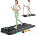 UREVO Smart Walking Pad, Quiet Under Desk Treadmill with APP & Remote, Portable Shock-Absorbing Walking Jogging Machine, Sleek Compact Design for Home Office Fitness