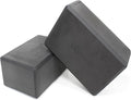 Sol Living Yoga Blocks 2 Pack High Density EVA Foam Yoga Cushion Stretching Pilates Meditation Exercise Equipment Support Deepen Poses Odor Free Non Slip Yoga Accessories - 4" x 6" x 9"- Black