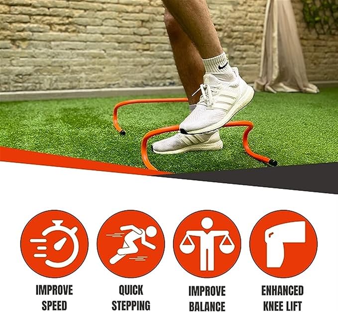 Speed Training Agility Hurdles for Athletes - 2-Pack - Speed and Agility Training Equipment for Soccer Basketball Football Hurdle Training (Size : H 40cm)