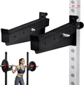 Yes4All Power Rack J-Hooks & Attachments – Heavy Duty Barbell Holders Compatible with 2x2 & 3x3 Power Racks for Home Gym