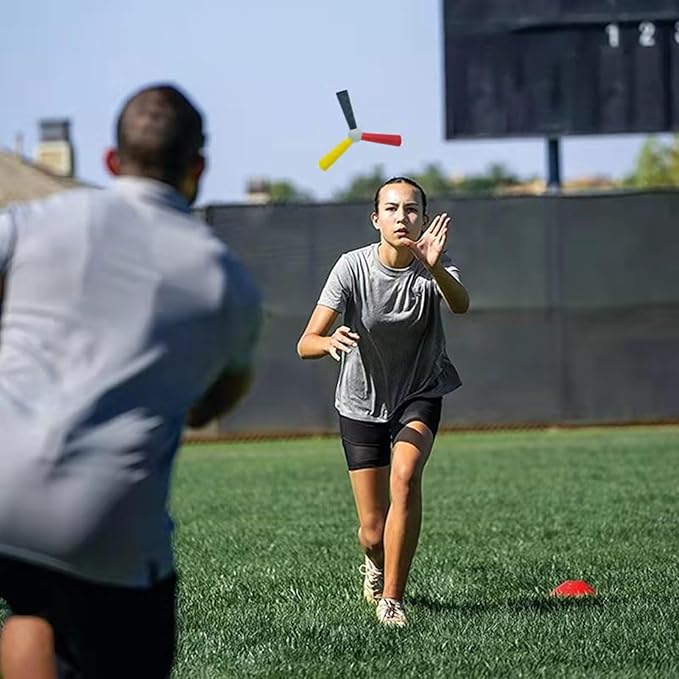 Reaction Training Stick - Tri-Color Speed Trainer, Comfortable Throwing Stick | Reaction Catch Trainer, High-Flexibility Sports Reaction Trainer, Three-Color Athletic Reaction Device for Sport