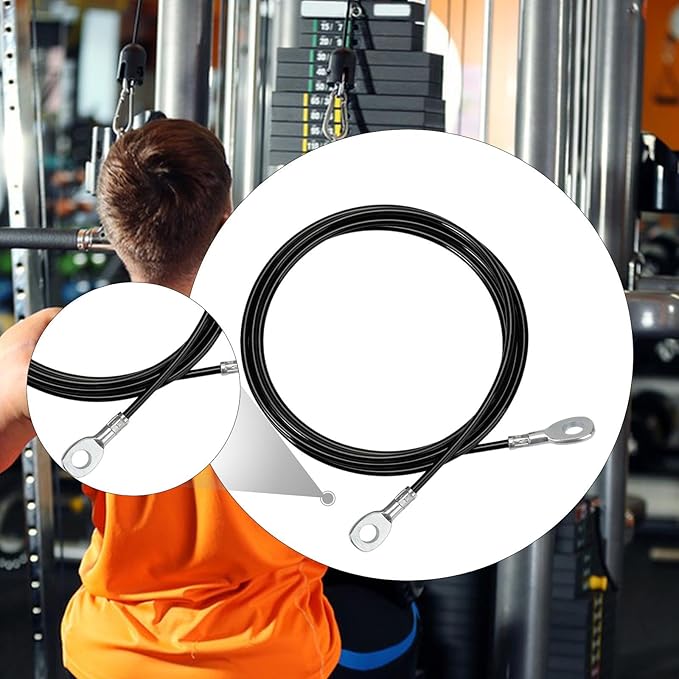 Fitness Pulley Cable Attachment, Direct Replaces, Sturdy Replacement Rope Cable Machine Accesory for Home Strength Equipment