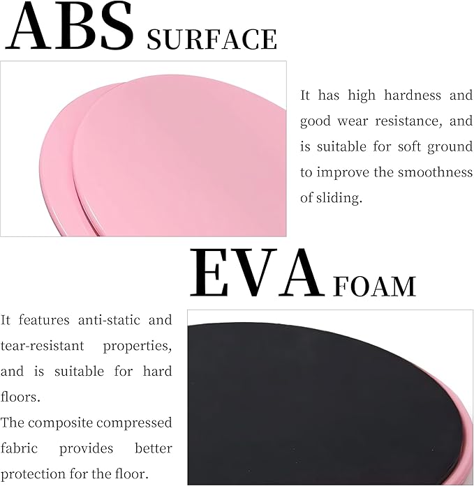 Exercise Core Sliders for Working Out - Dual Sided Gliding Discs for Full Body Workout - Use on Carpet or Hardwood Floors - Fitness & Pilates Equipment - Lightweight & Portable
