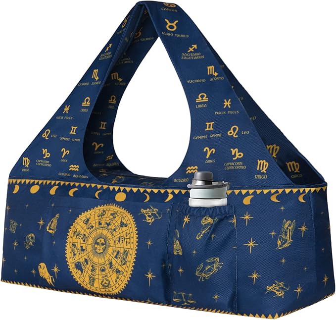 Yoga Mat Bag - Large Yoga Bag with Yoga Mat Strap, Zipper and Pockets - Yoga Bags and Carriers Fits All Your Stuff - Personalized Yoga Mat Bags for Women Fits Most Size Mats