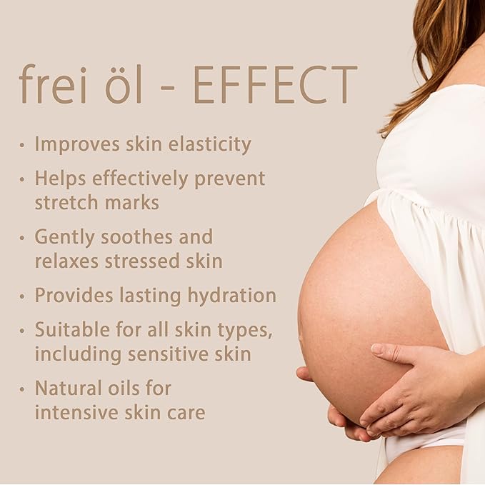 Massage Body Oil for Pregnant Woman – Maternity Skincare Oil, Skin Elasticity Increase by 35% – Prevents Stretch Marks, Safe to use for mom & Baby – Vegan, 125 ml / 4.23 Fl Oz