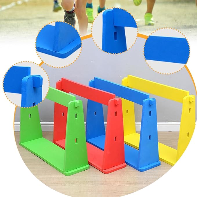 Yiju Agility Training Hurdle Speed Agility Training Equipment Obstacles Adjustable Height for Baseball Obstacle Courses Kids