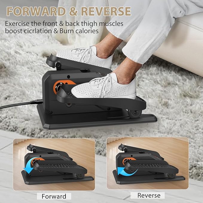 Under Desk Elliptical Machine, Electric Elliptical as Seen on TV for Seniors Adults with 15 Adjustable Speed, Quiet & Portable Electric Seated Pedal Exerciser with Remote Control & 5 Auto Mode