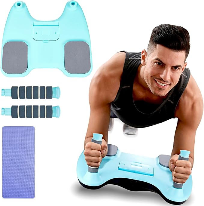 2-in-1 Balance Boards & Wobble Board with Adjustable Handles – Balance Boards for Adults AB Workout Equipment with Balance Pad, Balance game for Wobbles Adults, gifts for Balance Board Kids game