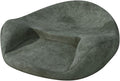 Ergonomic Meditation Cushion, Suede Floor Seat for Yoga and Mindfulness Practice, Memory Foam, Curved Back Support (Blackish Green)