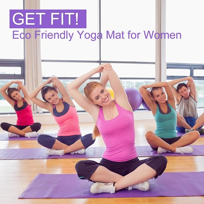 24 Pack 3 mm Thick Yoga Mat Bulk, Non Slip Exercise Workout Fitness Pad for Women Men, Gym Home Yoga Pilates, Easy to Clean, Sturdy PVC