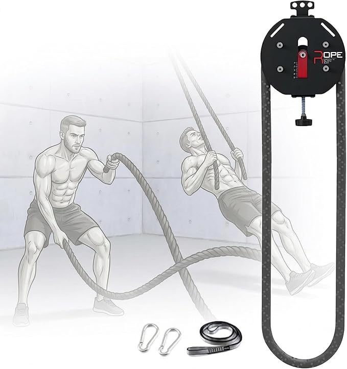 Adjustable Resistance Endless Rope Trainer Home Gym Suspension Pulley System Closed-Loop Nylon Rope for Strength Training