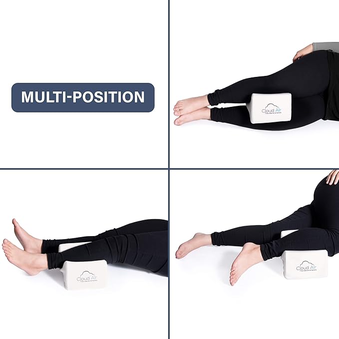Vaunn Medical Under Desk Bike Pedal Exerciser with Electronic Display and Vaunn Medical Memory Foam Knee Pillow and Leg Positioner Cushion Bundle