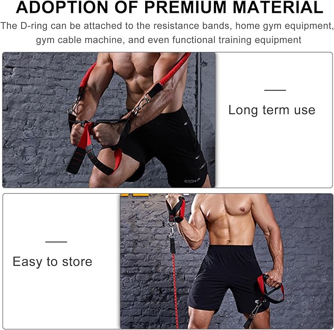 BESPORTBLE Pull Rope Handle Non-Slip Fitness Strap Exercise Handle Grip for Home Resistance Band Arms Strength Training DIY Fitness Equipment Attachment