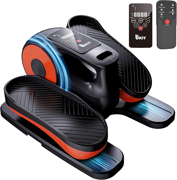 Under Desk Elliptical Machine, Electric Under-Desk Elliptical for Seniors - Mini Elliptical Exercise Equipment for Home with 12-Speed Touch Screen, Remote Control & Reversible Motion