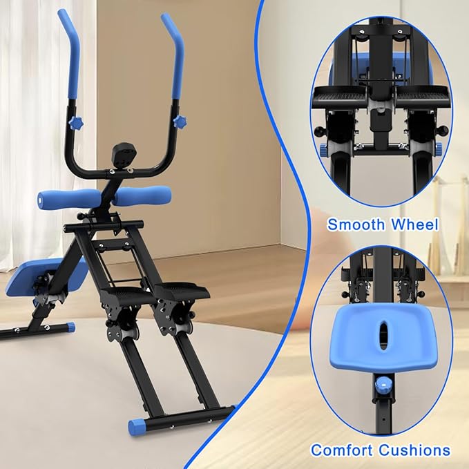 2 in 1 Stair Stepper and Ab Machine,Multifunctional Full Body Workout Machine,dual Track Ab Machine,Upgrade Stairmaster & Ab Trainer Equipment for Home Gym Exercise