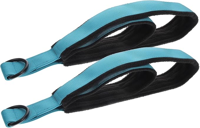 GANAZONO 2pcs Elastic Yoga Stretch Straps with Double Loops, Sturdy Polyester Fitness Bands for Pilates and Home Workout, Ankle and Wrist Support for Flexibility and Resistance Training