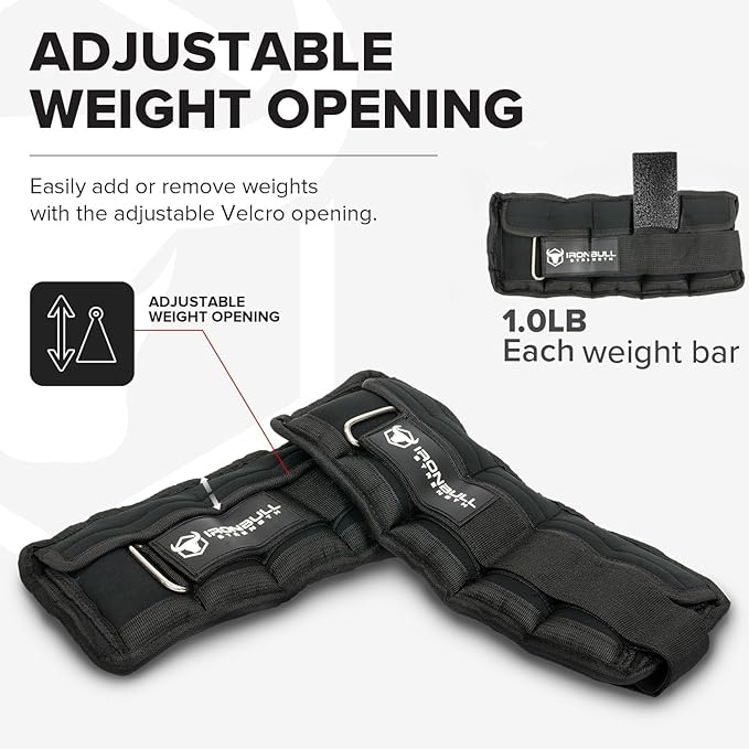 Adjustable Ankle Weights (10lbs/Pair) - Weighted Ankle Weight for Walking, Gym and Exercise - 2, 4, 6, 8, 10 LB Leg Weight Set with Straps for Women and Men - 1-5 lbs Each Ankle Adjustable for Weight Lifting