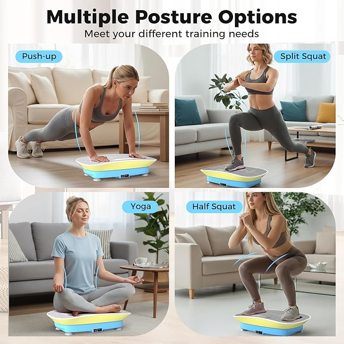 GYMAX Vibration Plate Exercise Machine, Vibration Plate with 10-Level Intensity, LED Display & Remote Control, Body Vibrating Plates Stand Shaking Platform Fat Burning Machine