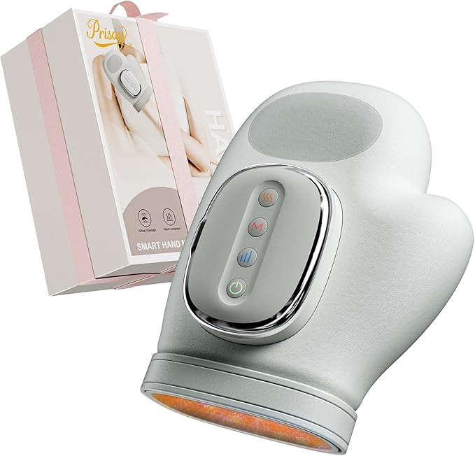Hand Massager with Heat and Compression - Cordless Electric Hand and Wrist Massager for Arthritis, Carpal Tunnel & Finger Pain Relief - 5 Levels 3D Wave Pressure, 3 Heat Settings - Ideal Gift