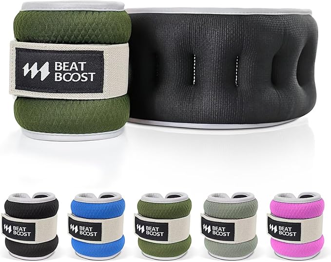 Ankle Wrist Weights for Women Men A Pair of 1 2 3 4 6 8 10 Lbs Arm Leg Weight Set with Adjustable Straps for Walking Pilates Exercise Workout Gym Aerobics