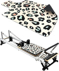 Non Slip Pilates Reformer Mat, Soft Fleece Surface Pilates Towel Mat, Pilates Mat with Multiple Equipment, Lightweight and Foldable, Sweat Wicking and Quick Drying, For Yoga and Fitness (Spotted)