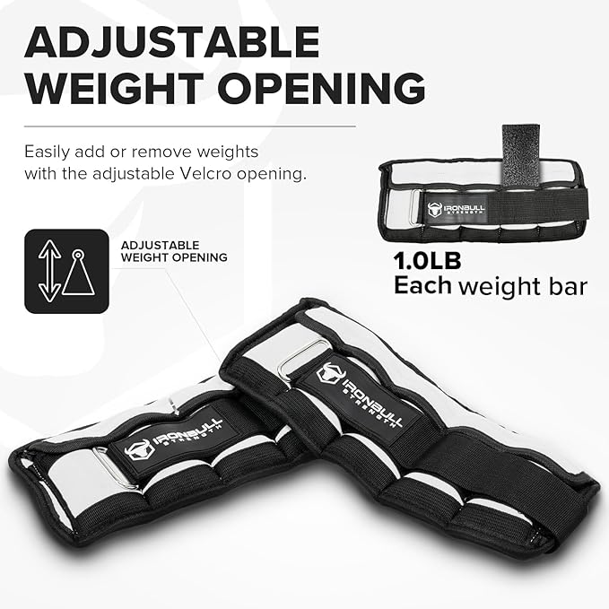 Adjustable Ankle Weights (10lbs/Pair) - Weighted Ankle Weight for Walking, Gym and Exercise - 2, 4, 6, 8, 10 LB Leg Weight Set with Straps for Women and Men - 1-5 lbs Each Ankle Adjustable for Weight Lifting