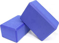 Sol Living Yoga Blocks 2 Pack High Density EVA Foam Yoga Cushion Stretching Pilates Meditation Exercise Equipment Support Deepen Poses Odor Free Non Slip Yoga Accessories - 4" x 6" x 9"- Blue