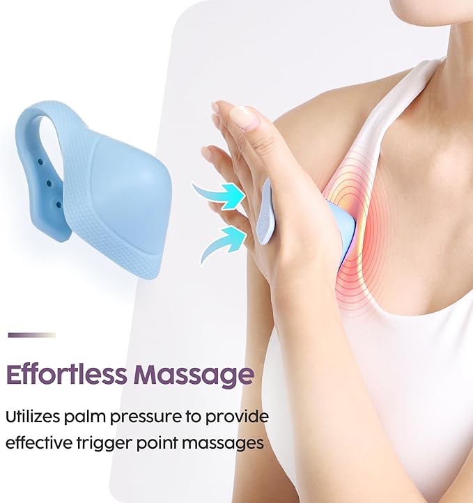 dallu - Manual Massager Tool Using Palm Pressure, Effortless Trigger Point Massage with Easier Use & Less Fatigue Than Thumb Massage Tools, Full Body Deep Tissue & Myofascial Release